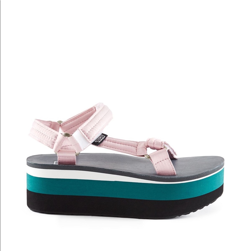 Opening Ceremony x Teva Pink Satin Flatforms